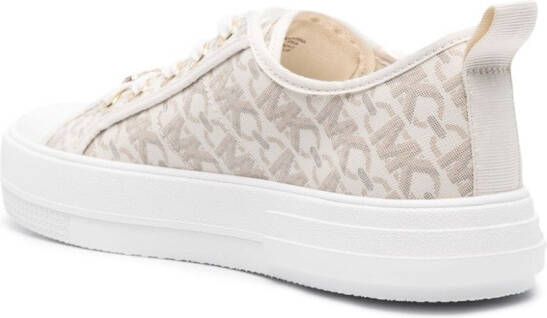 Michael Kors monogram-print round-toe sneakers Neutrals