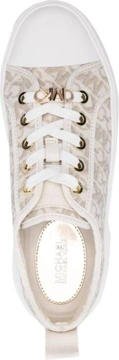 Michael Kors monogram-print round-toe sneakers Neutrals