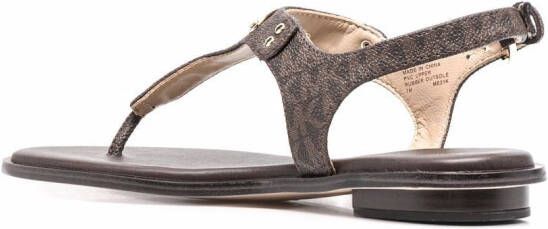 Michael Kors monogram-print thong sandals Brown