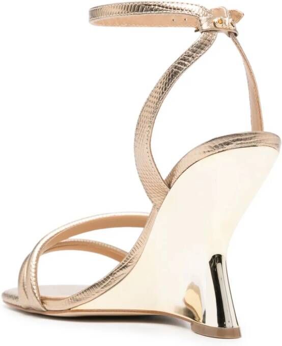 Michael Kors Nadina 100mm leather sandals Gold