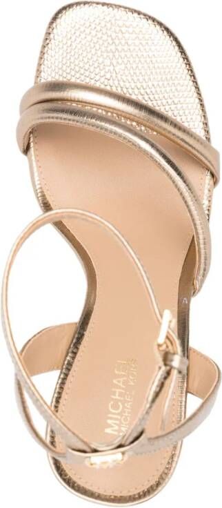 Michael Kors Nadina 100mm leather sandals Gold