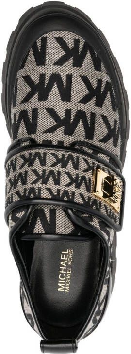 Michael Kors Padma monogram-jacquard loafers Black