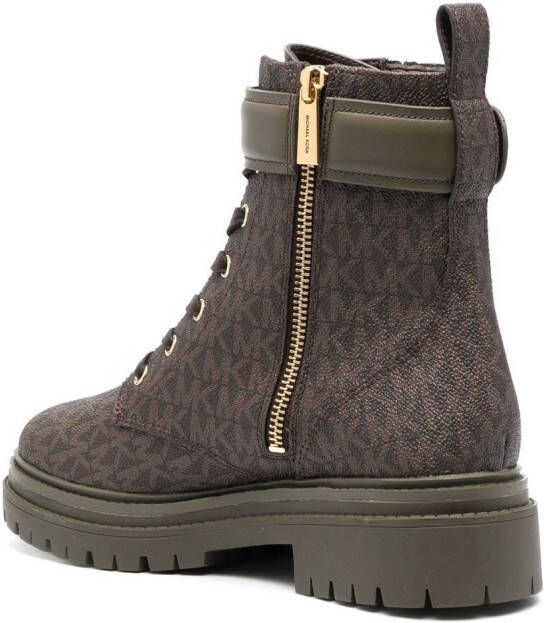 Michael Kors Parkler monogram ankle boots Brown