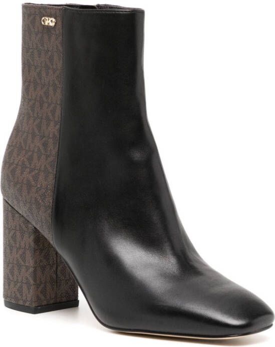 Michael Kors Perla 85mm monogram-pattern boots Black