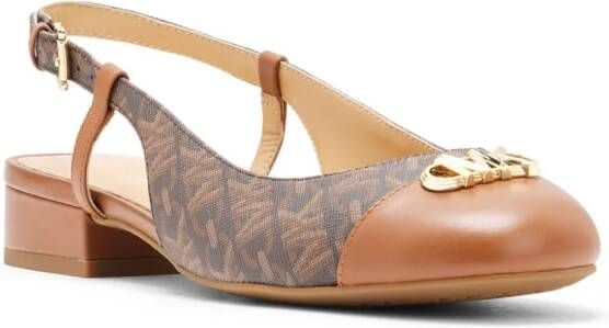 Michael Kors Perla monogram-print leather sandals Brown