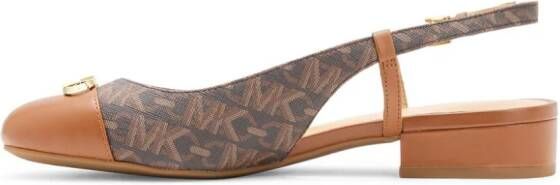 Michael Kors Perla monogram-print leather sandals Brown