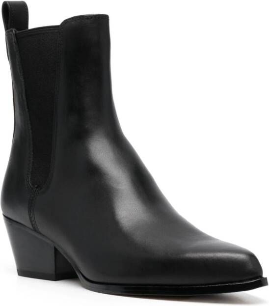 Michael Kors pointed-toe leather ankle boots Black