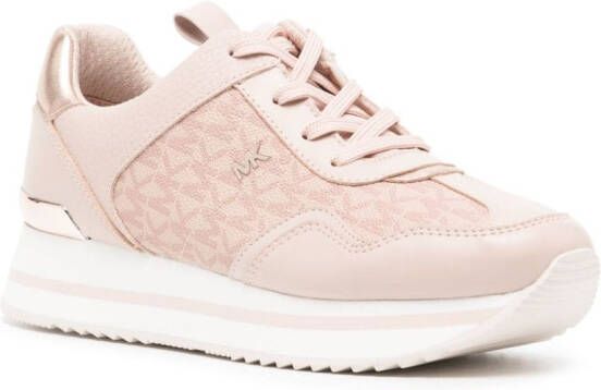 Michael Kors Raina logo-jacquard platform sneakers Pink