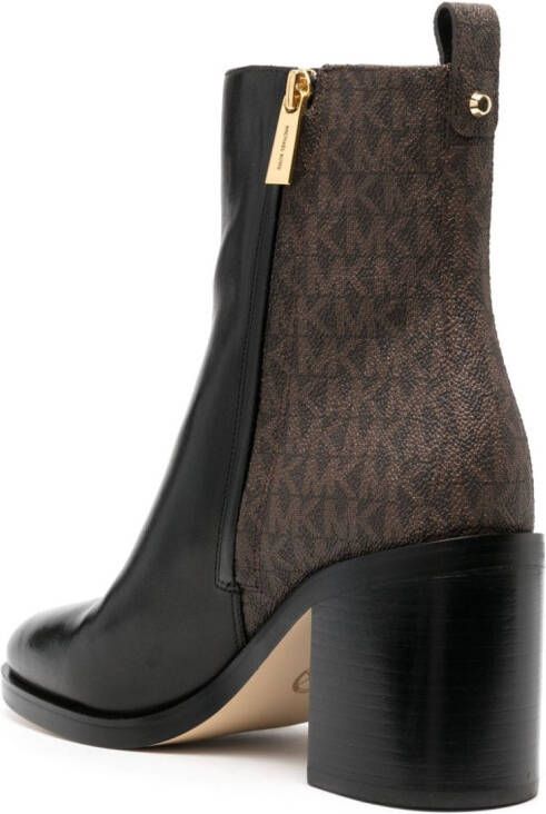 Michael Kors Regan 85mm leather ankle boots Black