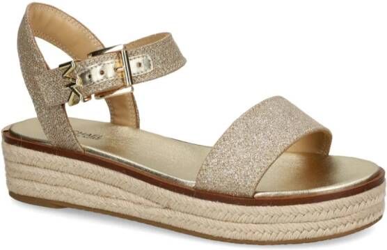 Michael Kors Richie glitter platform sandals Gold