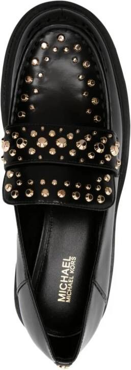 Michael Kors Rocco Astor stud-embellished leather loafers Black