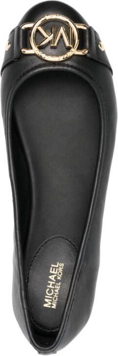Michael Kors Rory logo-plaque leather ballerinas Black
