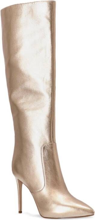 Michael Kors Rue 100mm metallic knee-high boots Gold