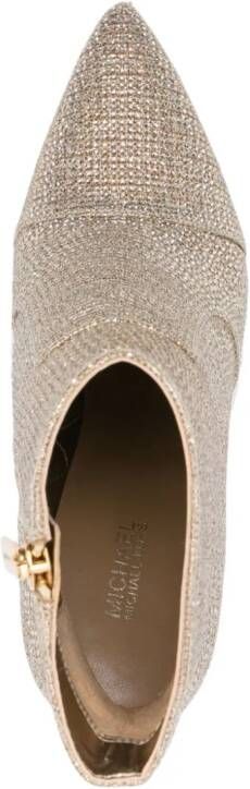 Michael Kors Rue 115mm rhinestone ankle boots Gold