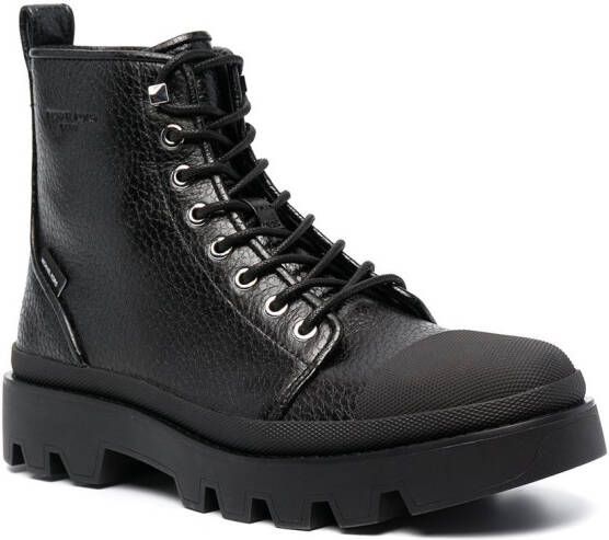 Michael Kors side zip combat boots Black