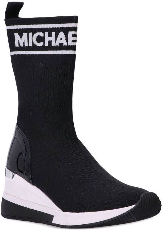 Michael Kors Skyler sock-style wedge sneakers Black
