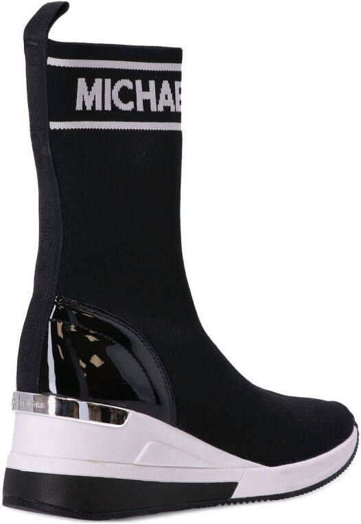 Michael Kors Skyler sock-style wedge sneakers Black