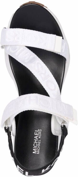 Michael Kors strappy wedge-heel sandals White