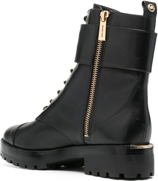 Michael Kors Tatum leather combat boots Black