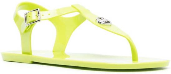 Michael Kors thong-strap logo plaque sandals Green