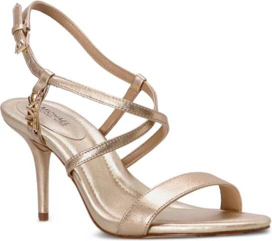 Michael Kors Veronica 100mm leather sandals Gold