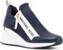 Michael Kors Willis 70mm knitted wedge sneakers Blue - Thumbnail 2