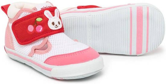 Miki House bunny patch-detail sneakers Pink