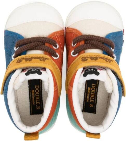 Miki House colour-block touch-strap sneakers Multicolour