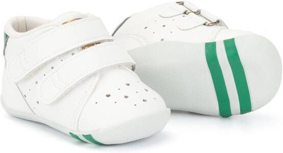 Miki House double strap first shoes White