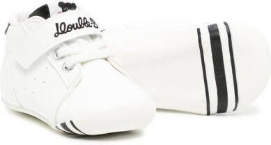 Miki House embroidered-logo touch-strap sneakers White