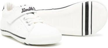 Miki House embroidered touch-strap sneakers White