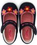 Miki House floral-embroidery denim ballerina shoes Blue - Thumbnail 3