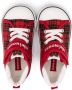 Miki House tartan-print touch-strap sneakers Red - Thumbnail 3
