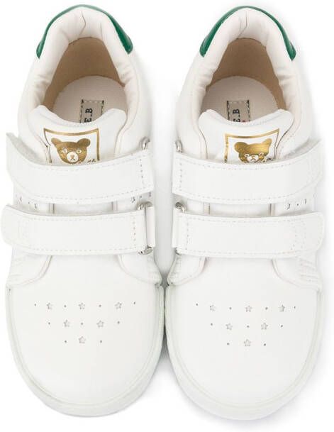 Miki House touch strap low top trainers White
