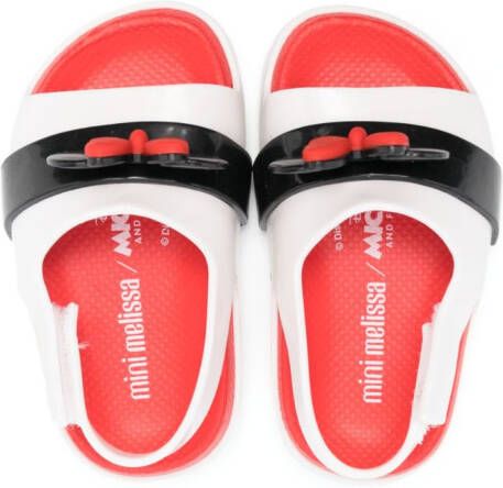 Mini Melissa bow-detail open toe sandals White