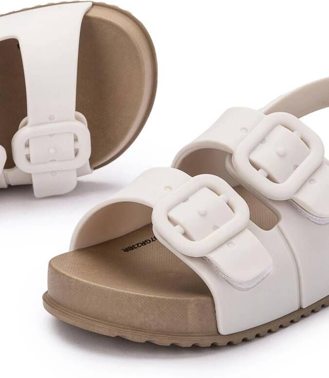 Mini Melissa buckle-fastening sandals White