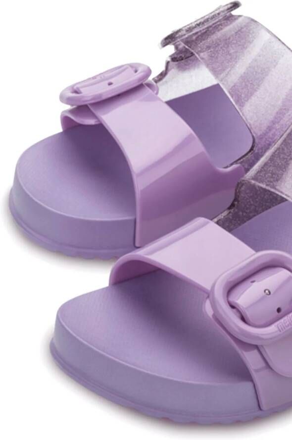 Mini Melissa buckle-fastening slides Purple