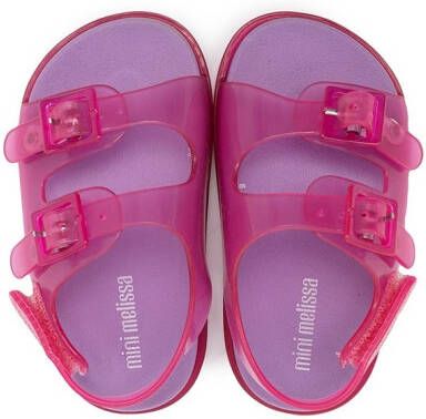 Mini Melissa buckle-strap sandals Pink