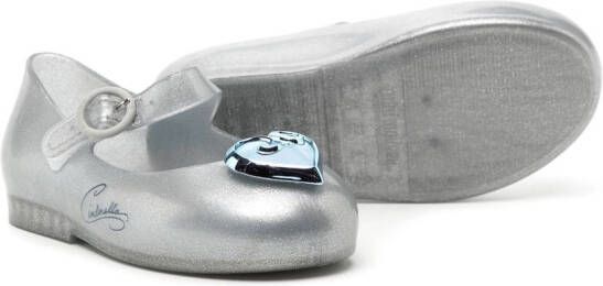 Mini Melissa Cinderella heart-detail sandals Silver