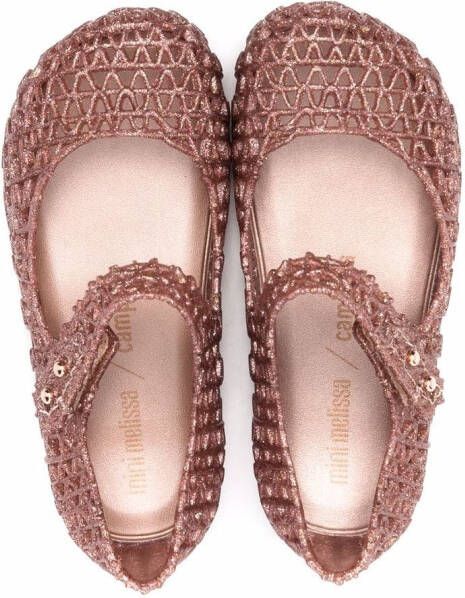 Mini Melissa cut-out design ballerina shoes Pink