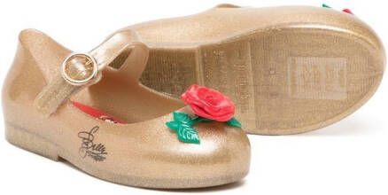 Mini Melissa Disney Princess ballerina shoes Gold