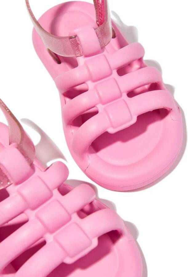 Mini Melissa Freesherman glitter-detail sandals Pink