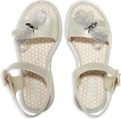 Mini Melissa Mar Bugs appliqué-detail sandals Neutrals