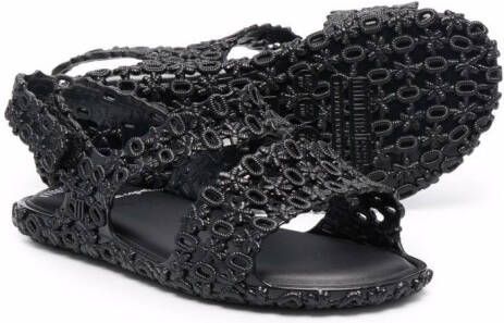 Mini Melissa open-toe touch-strap sandals Black
