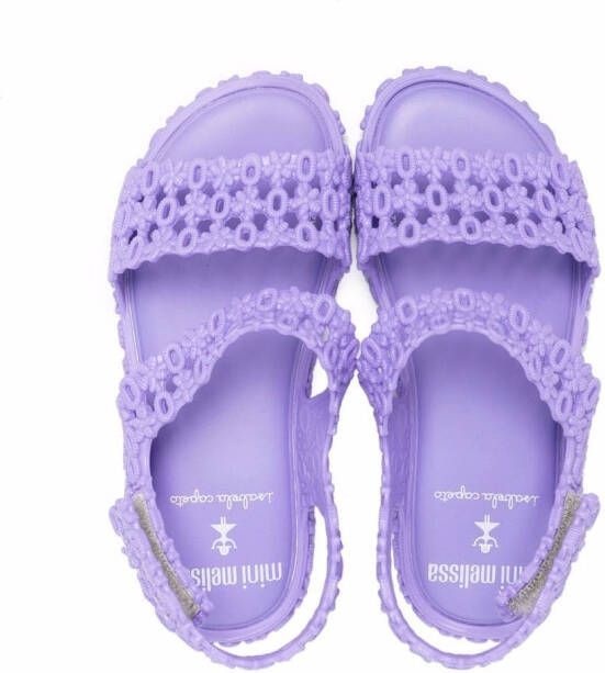 Mini Melissa open-toe touch-strap sandals Purple