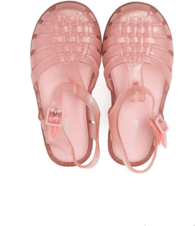 Mini Melissa Possession glitter-detail jelly shoes Pink