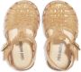 Mini Melissa Possession glitter jelly sandals Gold - Thumbnail 4