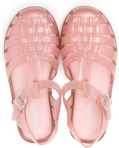 Mini Melissa round-toe buckle-fastening sandals Pink