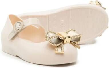 Mini Melissa Sweet Love ballerina shoes White