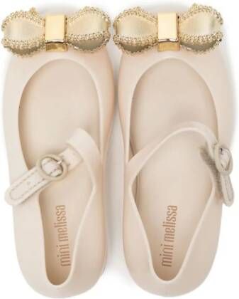 Mini Melissa Sweet Love ballerina shoes White